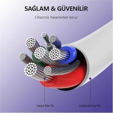 Wheat Grains Global Store Npo Hızlı Şarj ve Data Kablosu (Type-C To Type-C, 60W, 20CM)