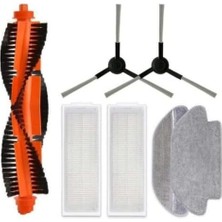 Yake Store , 7 Parça  Pro ile Uyumlu Siyah Yan Fırçalı Ultra Set, Xiaomi  P STYTJ02YM Viomi V2 Viomi V2 Pro Viomi V3 Viomi Se ile Uyumlu Siyah Yan Fırçalı Ultra Set