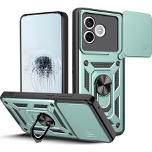 Coolacs Honor 600 Lite ile Uyumlu Kılıf Magnetik Standlı Kamera Korumalı Sürgülü Kapak