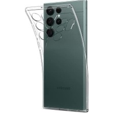 Wheat Grains Global Store Galaxy S22 Ultra ile Uyumlu Kılıf, Şeffaf Silikon Kamera Korumalı S22 Ultra Için Kılıfı