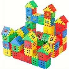 Yake Store Puzzle City 3D Yapı ve Tasarım Blokları Eğitici Oyuncak (Eğitici Oyuncak, Adet, 64)