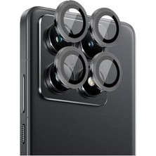 Yake Store Xiaomi Redmi Note 14 Pro Kamera Lens Koruyucu Cam Filmi – Safir (Sapphire) | Üstün Koruma & Maksimum Şeffaflık (Siyah (Black))
