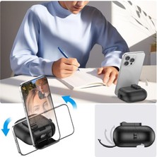 Wheat Grains Global Store Galaxy Buds 3-Pro-3 Fe Için Guard-Stant Kulaklık Kılıfı Çizilme ve Darbe Önleyici Buds 3 Pro Koruyucu Rahat Tutuş Sağlayan Kilit Tasarımlı Deri Görünümlü Buds 3 Pro Kılıfı (Siyah)