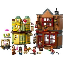 Yake Store Harry Potter Kaliteli Quidditch Malzemeleri ve Dondurma Salonu 76452-8 Yaş ve Üzeri Çocuklar Için Diagon Yolu Dükkanlarını Içeren Yaratıcı Oyuncak Yapım Seti, Doğum Günü Hediyesi (795 Parça)