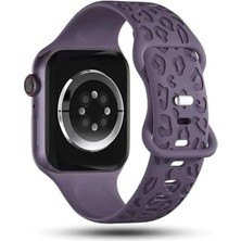 Wheat Grains Global Store Apple ile Uyumlu Watch 11 10 42-46MM / 9 8 7 6 5 4 3 2 1 Se Ultra Uyumlu 49-45-44-42-38-40-41MM Leopar Desenli 2'li Silikon Kordon Seti