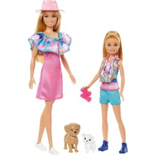 Yake Store ve Stacie Kız Kardeşler Ikili Set 2 Evcil Köpek ve Aksesuarlar Bulunan  ve Stacie Kız Kardeş Bebek Seti HRM09