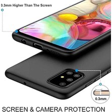 Wheat Grains Global Store By Conners Galaxy A71 Mat Siyah Silikon + 2 Adet Cam Ekran Koruyucu