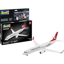 63772 Model Seti Boeing 737-800 "türk Hava Yolları 1:144 Ölçekli Yapısız Plastik Model Kiti Aksesuarlı