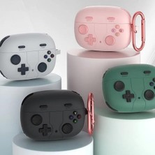 Yake Store Apple Airpods 4 ile Uyumlu 4.nesil Kılıf Kılıf Retro Görünümlü Kancalı Nint-Endo Yumuşak Soft Dokunuş Airpods 4. Nesil Kulaklık Kılıf (Pembe, Airpods 4. Nesil)