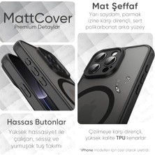 Wheat Grains Global Store iPhone 13 Için Magsafe ile Uyumlu Mattcover Serisi Arkası Mat Polikarbonat Kenarları Silikon ve Köşeleri Güçlendirilmiş Kamera Korumalı Ince Silikon Kılıf (Manyetik, 13)