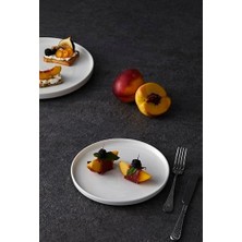 Yake Store Original Pera 20 cm 6’lı Pasta Tabağı | Premium Porselen | Toksinsiz & Doğal |