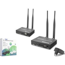 Hadron HDX1443 Kablosuz HDMI Kvm Görüntü Aktarım Seti Loop-Out Ir 1080P 300 M Siyah (Kdo)