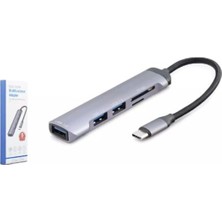 Aten Hadron HDX7039 USB Hub Combo 5ın1 USB Type-C Sd + Tf Card Gri (Kdo)