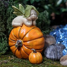 Yake Store Top Collection 4199 Turuncu Balkabağı Figürleri Üzerinde Peri Bebek