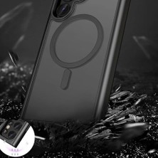 Wheat Grains Global Store Galaxy S26 Ultra ile Uyumlu Kılıf Kenarı Renkli Arkası Mat Transparan Magsafe ile Uyumlu Kamera Çıkıntı 2mm Korumalı New Impact Matte Protectıon Kılıf Black