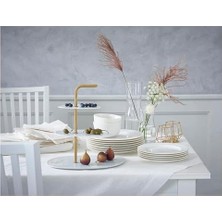 Wheat Grains Global Store 2 Li Kase Seti Beyaz Renk 13 cm Zarif-Modern Salata,yemek Kasesi