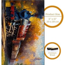 Yake Store Ahşap Puzzle Yetişkin - Gün Batımı Eksprsi - 450 Parça, 29 x 39 cm - Yapıştırıcı Folyo Dahil - Benzersiz Şekilli Parçalar & Özel Figürler - R1-06