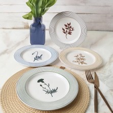 Yake Store Floral Essence Assos Pasta Tabağı 22 cm 4 Adet / 22890-93-94-22949