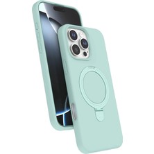 Mey Ithalat®   iPhone 16 Pro Regal Magsafe Standlı Kapak - Su Yeşili