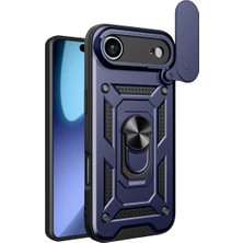 Apple iPhone 17 Air Pars Lens Yüzüklü Silikon - Lacivert