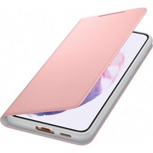 Yake Store Galaxy S21+ Akıllı LED View Kılıf - Pembe