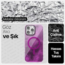 Wheat Grains Global Store iPhone 15 Plus ve 14 Plus Için Shinemag Serisi Magsafe ile Uyumlu Göz Alıcı ve Şık Metalize Arka Tasarım Yüksek Kalite Materyal Premium Hybrid Kılıf Kapak (Pembe, 15 Plus/14 Plus)