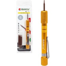 ALK Baku BK-327 Hassas 6 Değiştirilebilir Uçlu Mobil Cep Telefonu Tamir Tornavidası