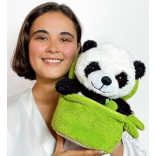 Yake Store Özgüner Oyuncak Çantalı Bambu Panda Peluş Oyuncak - Peluş Oyuncak - Dolgulu Sevimli Panda