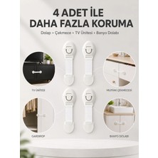 Esranın Dünyası 4'lü Çocuk Güvenlik Dolap ve Çekmece Kilidi