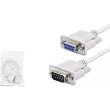 HCS Hadron HDX7801 RS232 Seri Port M-F Kablo 1.5m Beyaz (Kdo)