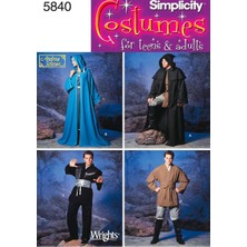 Yake Store Simplicity Kesim Şablonu 5840, Bir Kostüm Kadın, Erkek ve Gençler Için