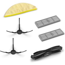 Yake Store Rcv 5 Elektrikli Süpürge Için Orijinal Aksesuar Seti, 1 Ana Fırça, 1 Silme Bezi, 2 Yan Fırça ve 2 Filtre Içerir