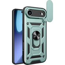 Apple iPhone 17 Air Pars Lens Yüzüklü Silikon - Yeşil