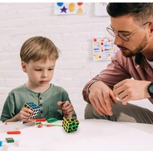 Yake Store Türkiye Karbon Fiber 3X3X3 Profesyonel Hız Küpü, 6+ Yaş, Zeka Geliştirici Eğitici Oyuncak, Rubik Sabır Küpü