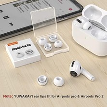Yake Store [3 Çift] Yedek Kulaklık Uçları - Airpods Pro 1. ve 2. Nesil Ile Uyumlu, Gürültü Azaltma Delikli, Airpods Pro Için Silikon Kulaklık Uçları, Taşınabilir Saklama Kutusu ve Şarj Kasesine Uygun (S/m/l)