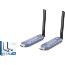 Hadron HDX1445 Kablosuz HDMI Görüntü Aktarım Seti 1080P 60 Hz 150 M Gri (Kdo)