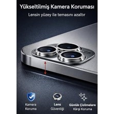 Yake Store iPhone 17 Air ile Uyumlu Kamera Lens Koruyucu Cam, Hd Şeffaf Temperli Camera Lens Protector, Çizilmeye Dayanıklı Lens Cover, Metal Görünüm Çerçeveli Kamera Koruma (Siyah, iPhone 17 Air)