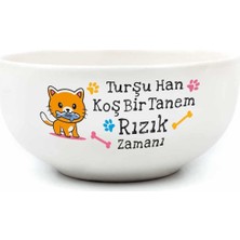 Yake Store Turşu Han Koş Bir Tanem Rızık Zamanı! Krem Seramik Kase - Hediye Seramik Kase