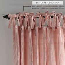 Yake Store Fashions Korena Perde Katlamalı Kadife, Rustik Tarz, Oturma Odası Veya Yatak Odası Için, 127,8 x 244,9 Cm, Allık, 1 Perde