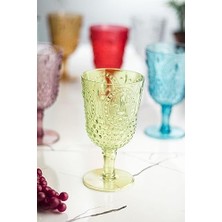 Yake Store Akrilik Renkli 6lı Kadeh & Su Meşrubat Kahve Yanı Bardağı 450 ml ( Cam Değildir )