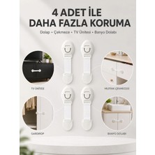 Armüz 4'lü Çocuk Güvenlik Dolap ve Çekmece Kilidi