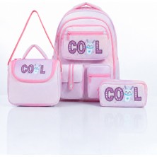 Nurem Bags Cool Okul Çantası Seti – Pastel Renkli (Su Geçirmez Kumaş)