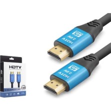 Hadron Nodar ND4051 HDMI 2.0 Kablo 4K 60 Hz Od 8.0 mm 3 M Siyah Mavi (Kdo)