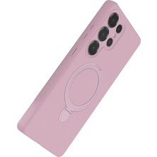 Mey Ithalat®  Samsung Galaxy S23 Ultra Regal Magsafe Standlı Kapak - Açık Pembe