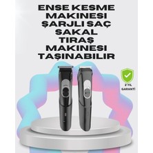 Uravas Store Taşınabilir Şarjlı Saç Sakal Tıraş Makinesi – 3 Taraklı Sessiz ve Ergonomik