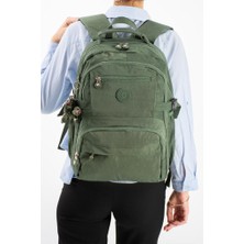 Baginn Unisex Klinkır Okul Çantası Lise Ortaokul Üniversite Sırt Çantası 40*30 cm Hafif Kumaş Çok Cepli