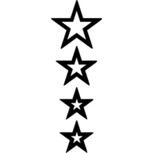 Empressco Cg Siyah Yıldızlı Çamurluk Üst Sticker