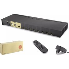 Hadron HDX1378 8 Port HDMI Kvm Switch  Siyah Ir Uzaktan Kumanda (Kdo)