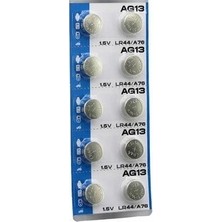 Uravas Store AG13 Saat Pili - Düğme Pil 10LU Paket LR44/A76 1.55V