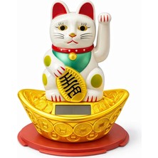 Uravas Store Güneş Enerjili Sallanan Şans Kedisi - Maneki Neko ALK4522